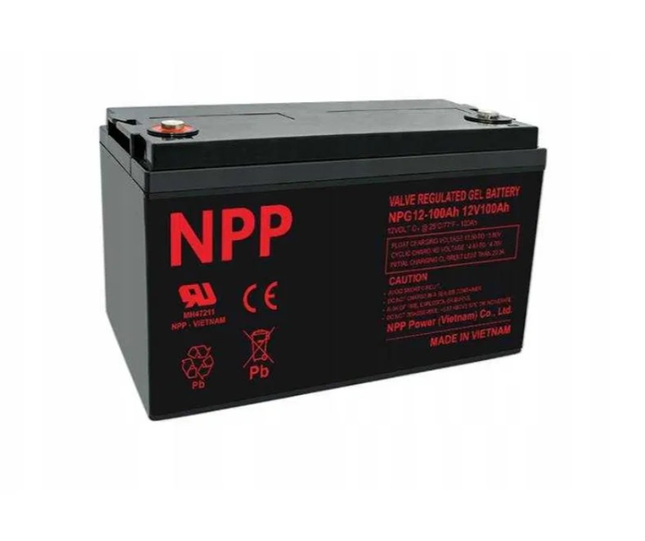 Аккумулятор Npp NGP12-100 12v 100Ач (Черный) АКБ - изображение 1