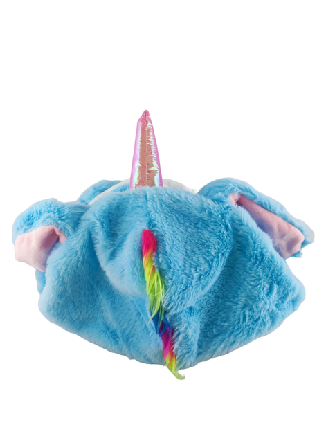 Шапка BearWear Единорог New с хлопающими ушами и подсветкой, Голубая (131344) - изображение 3
