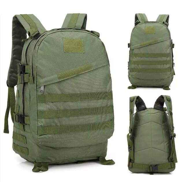 Рюкзак тактический FG Зеленый 43 л с системой подвески Molle + поясной ремень - изображение 1