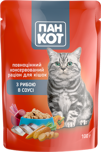 Пан Кіт з рибою в соусі (100гр.х24шт)2,4 кг - Фото 3 Пан Кіт з рибою в соусі (100гр.х24шт)2,4 кг - изображение 3