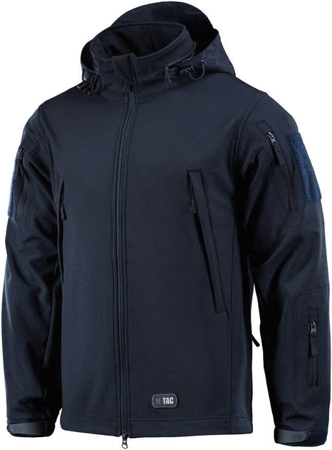 M-Tac Тактическая куртка с капюшоном на флисовой подкладке - Водонепроницаемая размер XL, цвет Navy Blue - изображение 1