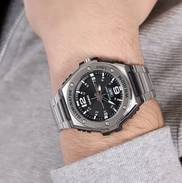 Мужские часы с акриловым стеклом Casio Standard MWA-100HD-1AVEF - изображение 4