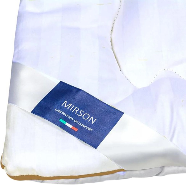 Акція на Ковдра вовняна MirSon Royal Pearl Premium Italy Hand Made 0345 літо 155x215 см від Rozetka