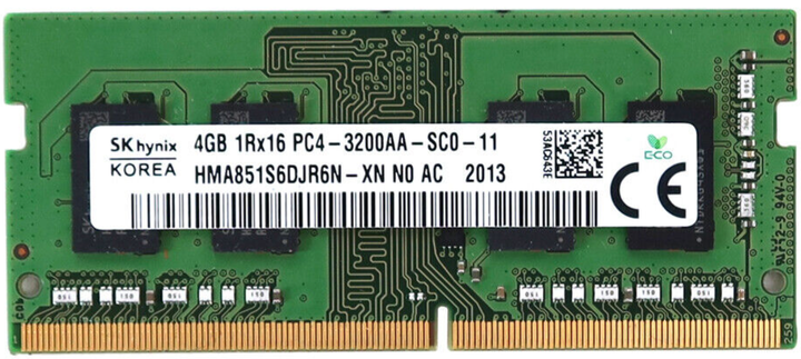 SK hynix 4 GB SO-DIMM DDR4 3200 MHz (HMA851S6DJR6N-XN)
