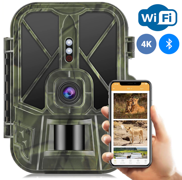 Фотоловушка, охотничья WiFi камера Suntek WiFi940Pro | 4K, 36Мп, с приложением iOS / Android - изображение 1