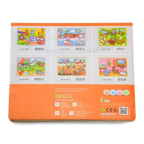 Дерев'яна рамка-вкладиш Viga Toys Комахи (56437) - изображение 3