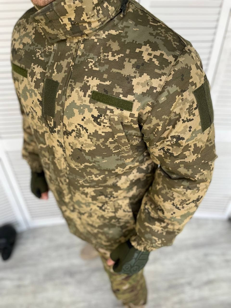Тактична тепла зимова військова куртка - бушлат Attacs , Камуфляж: Піксель, Розмір: XL - зображення 2