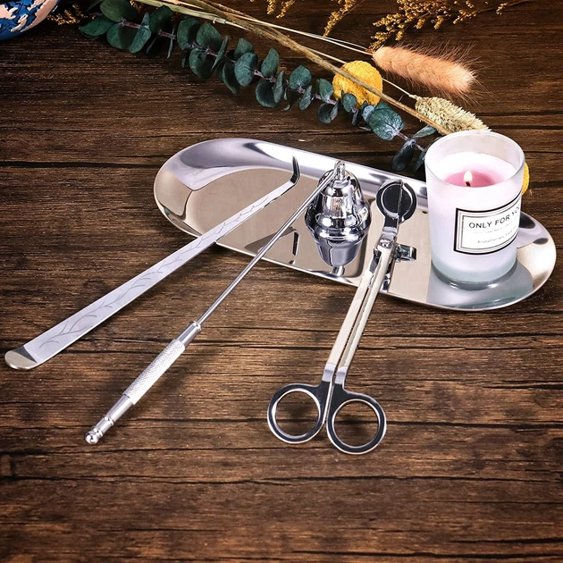 Импульсная USB зажигалка c набором для свечей, Серебристая - изображение 4
