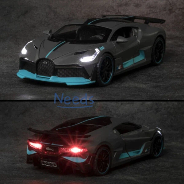 Машинка Bugatti Divo моделька игрушка металлическая коллекционная детская 15 см Серый (1597988) - изображение 5