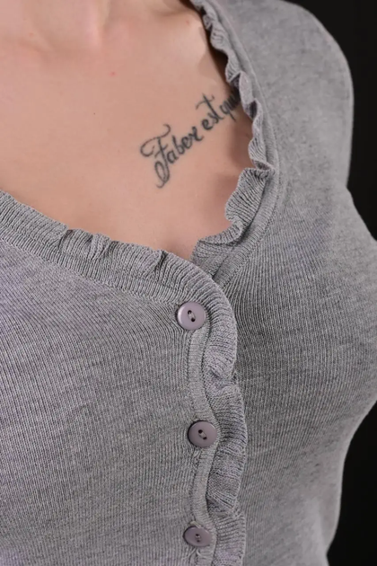 Джемпер жіночий No Brand П612 світло-сірий розмір One size - зображення 4