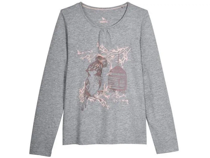Пижама (кофта+штаны) серо-персиковая Скворец Lupilu 110-116см (40009731) - изображение 3