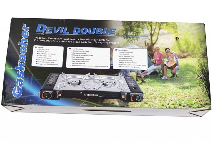 Портативна газова плита двокомфорочна Devil Double 5_A-0005-Z - зображення 4