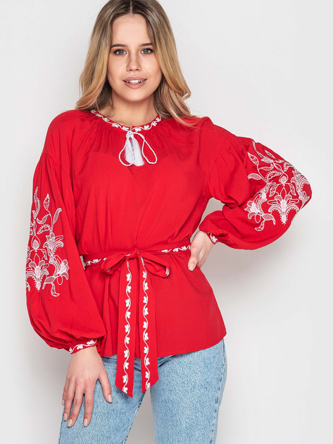 Вышиванка женская с узором NARODNYY BUTIK Гармонія 1047.1 52 Красная (NB2000000303086) 
