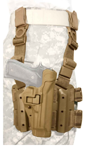 Кобура пластикова на бедро Blackhawk SERPA Beretta 92/96 Coyote USA права - изображение 2