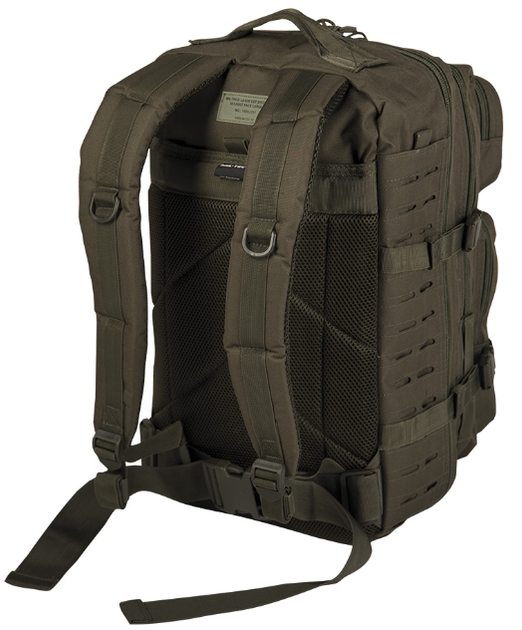 Рюкзак тактичний Лазер 36Л Олива Mil-Tec US ASSAULT PACK LG LASER CUT (14002701-36) - зображення 2