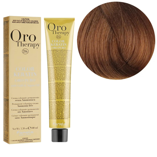6.3 Крем-фарба Keratin Oro Puro Fanola 100 мл - Фото 1 6.3 Крем-фарба Keratin Oro Puro Fanola 100 мл - зображення 1