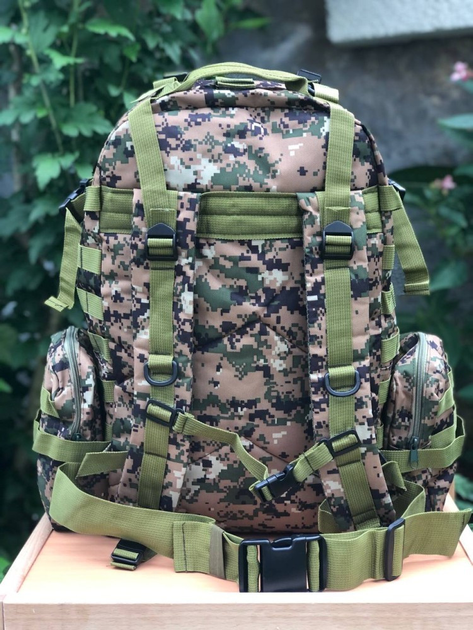 Військово-тактичний рюкзак з додатковими контейнерами 4в1 Колір: темний піксель - зображення 2