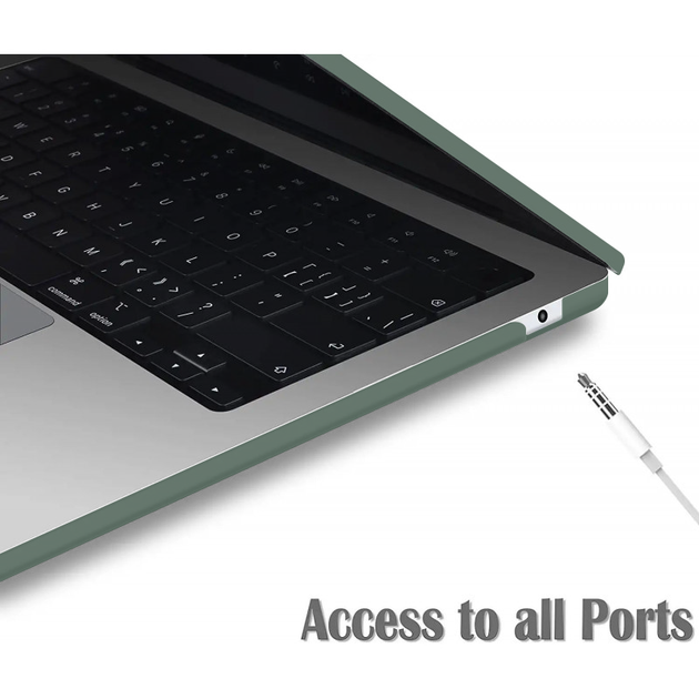 Чехол-накладка Fruct AirM2/M3 для MacBook Air 13.6 M2 2022 / M3 2024 / M4 2025 Матовый Cyprus Green - изображение 4