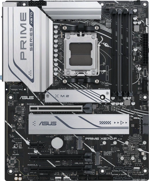 Płyta główna Asus PRIME X670-P (sAM5, AMD X670, PCI-Ex16) - Zdjęcie 1 Płyta główna Asus PRIME X670-P (sAM5, AMD X670, PCI-Ex16) - obraz 1