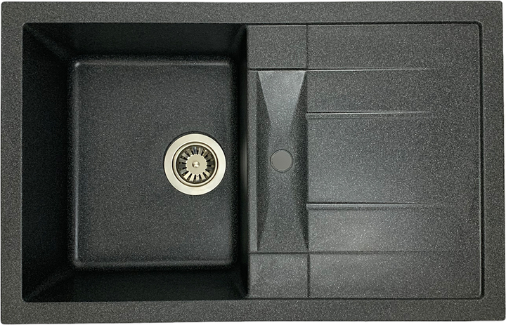 Кухонная мойка гранит ADAMANT Fort 770х495х200 Графит-13 с сифоном Nova ...