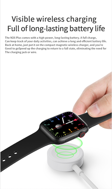Умные часы Bluetooth Smart Watch M26 PLUS Series 6 44mm Aluminium (с голосовым вызовом) Серые - изображение 4