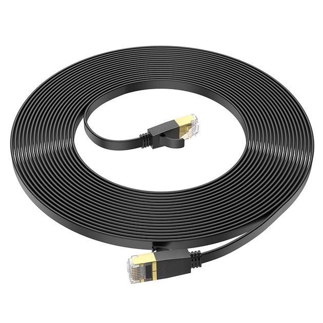 Сетевой кабель для интернета HOCO US07 General |10м/RJ45/cat-6| Черный ...