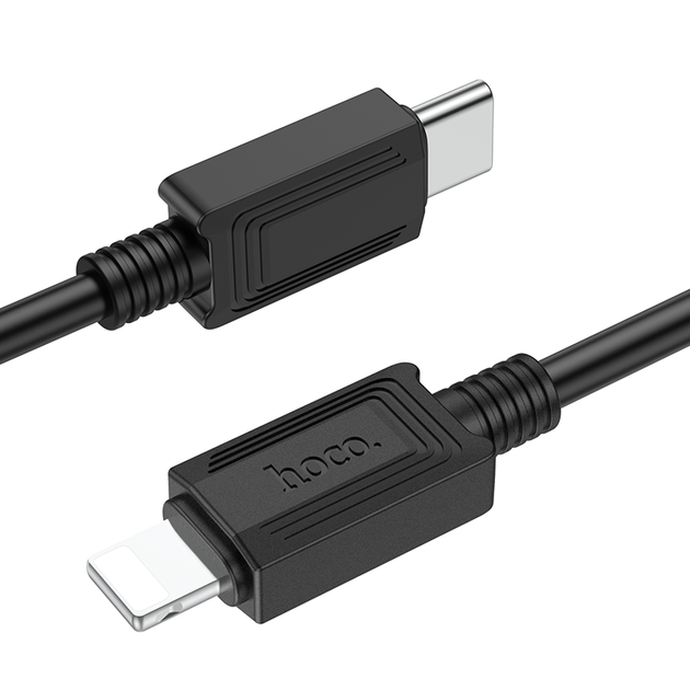 Кабель для зарядки с быстрой зарядкой Type-C to Lightning Apple iPhone HOCO X73 |100см/20W| Черный - Фото 2 Кабель для зарядки с быстрой зарядкой Type-C to Lightning Apple iPhone HOCO X73 |100см/20W| Черный - изображение 2