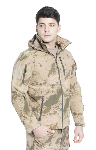 Куртка тактична військова Softshell (світній камуфляж) Vogel S(44) 1110020 - зображення 1