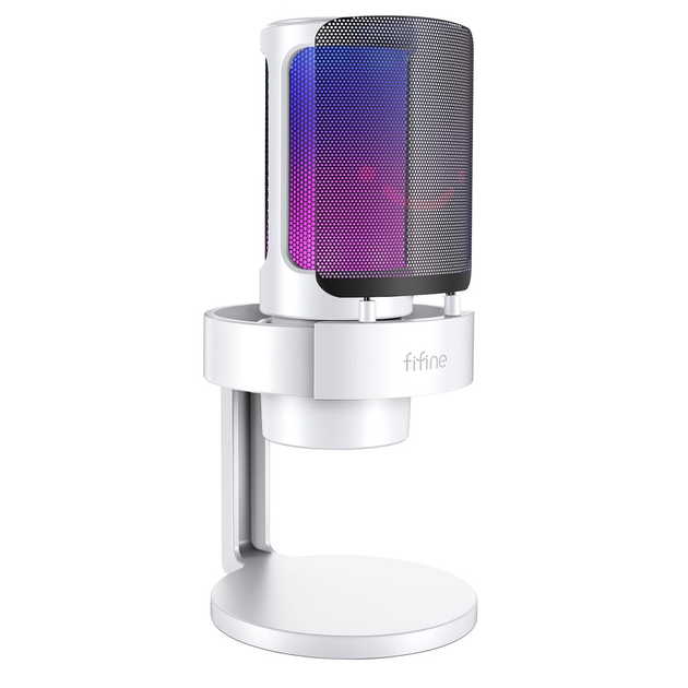 Fifine AmpliGame A8 USB микрофон с RGB подсветкой, поп фильтром ...