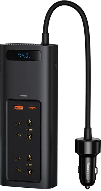 Автомобильный инвертор Baseus In-car Inverter 150W (220V CN/EU) Black ...