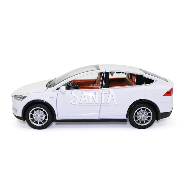 Игрушечная металлическая машинка Tesla Model 5 «Автопром» Тесла свет звук белый 21*7*8 см (7574B) - зображення 3