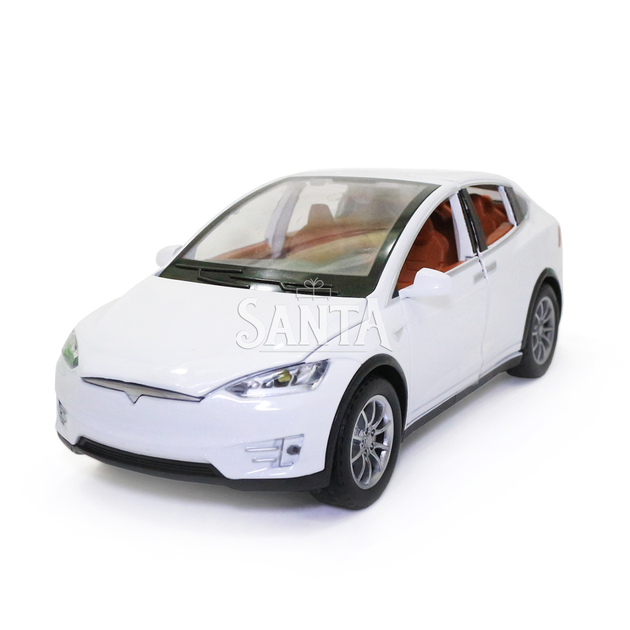 Игрушечная металлическая машинка Tesla Model 5 «Автопром» Тесла свет звук белый 21*7*8 см (7574B) - зображення 6