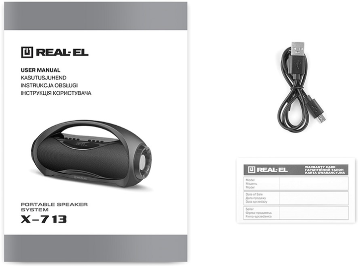 Акустична система Real-El X-713 Black (EL121600014) - зображення 9