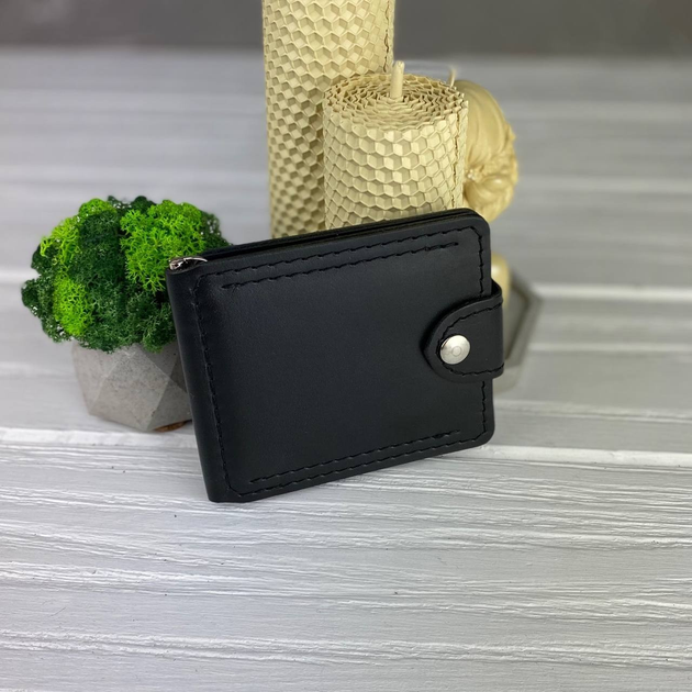 Черный мужской зажим для денег с натуральной кожи Comfort от продавца ...