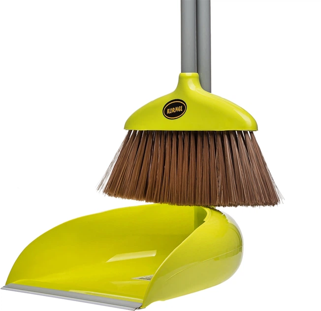 Совок зі щіткою Kornel Ледащо Зелений (KL-16 зелений) - Фото 2 Совок зі щіткою Kornel Ледащо Зелений (KL-16 зелений) - зображення 2