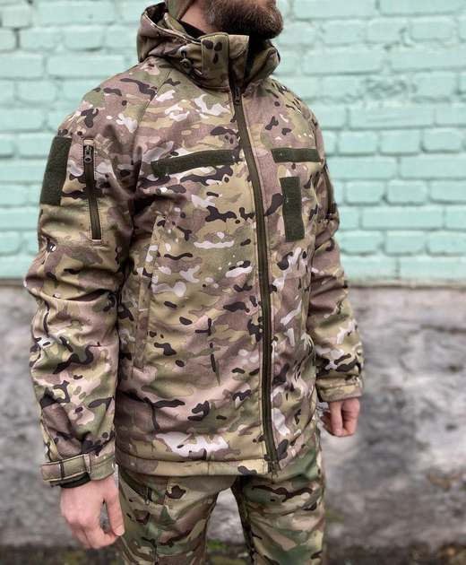 Військова куртка тактична утеплена Софт Шелл Мультикам МТР (до -30 С) 56-58 - зображення 1