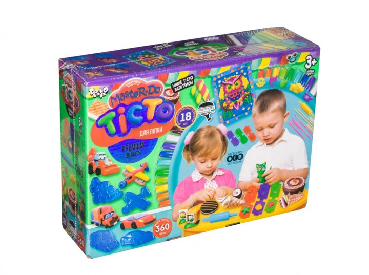 Набор для лепки Danko Toys Master-Do тесто и аксессуары 18 цветов по 20 г TMD-03-05 - изображение 2
