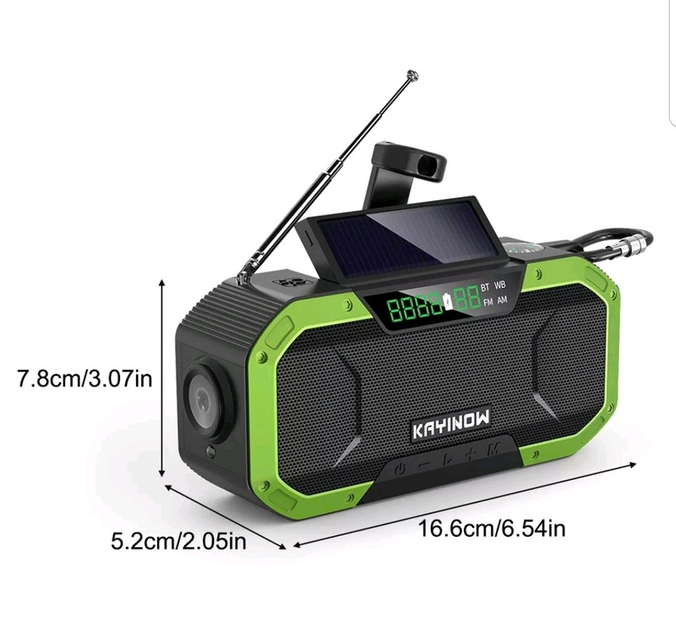 Портативный Всеволновой Аварийный Радиоприемник (радио) + фонарь и павер 5000mAh Kayinow - изображение 2