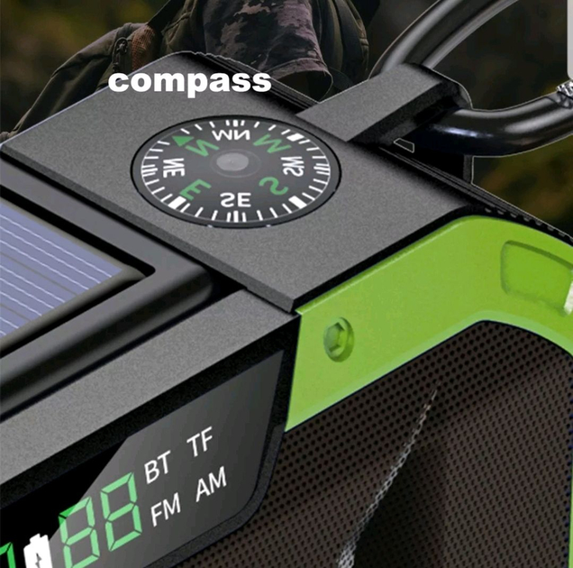 Портативный Всеволновой Аварийный Радиоприемник (радио) + фонарь и павер 5000mAh Kayinow - изображение 3