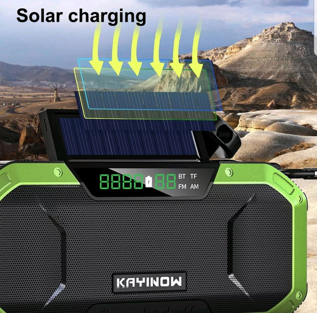 Портативный Всеволновой Аварийный Радиоприемник (радио) + фонарь и павер 5000mAh Kayinow - изображение 14