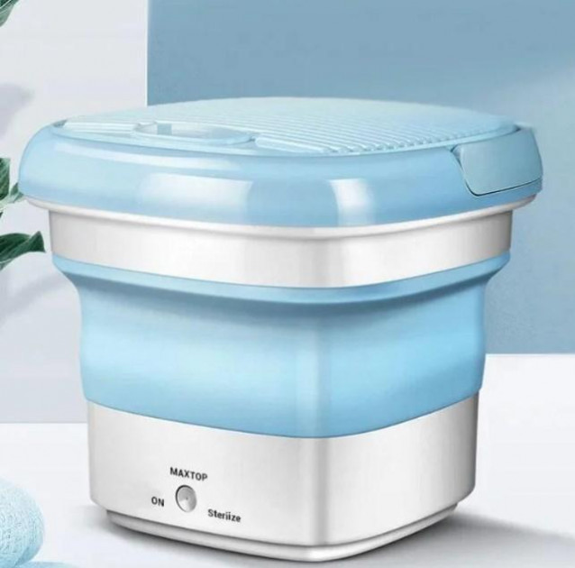 Стиральная машина силиконовая складная Maxtop 7399 220 В Blue - изображение 5