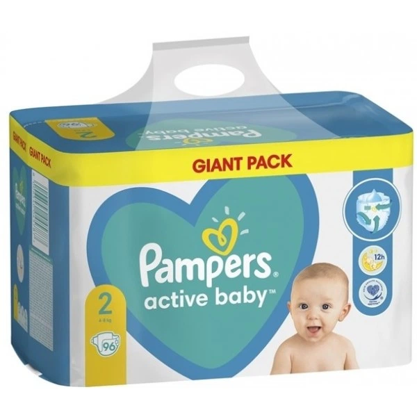 Подгузники Pampers Active Baby Размер 2 (Mini) 4-8 кг, 96 шт - Фото 1 Подгузники Pampers Active Baby Размер 2 (Mini) 4-8 кг, 96 шт - изображение 1