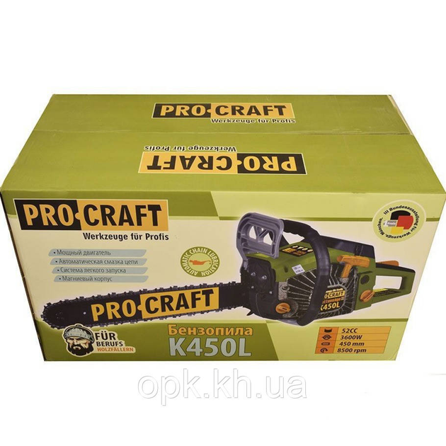 Бензопила ProCraft K450L (металл) – фото, отзывы, характеристики в ...