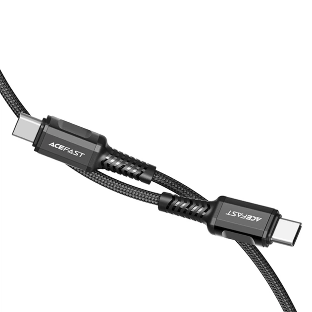 Кабель Acefast C1-03 Type-C to Type-C PD 60W 1.2m чорний - зображення 5