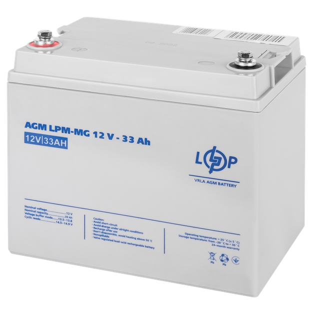 Аккумулятор мультигелевый AGM LPM-MG 12V - 33 Ah для TESLA - изображение 2