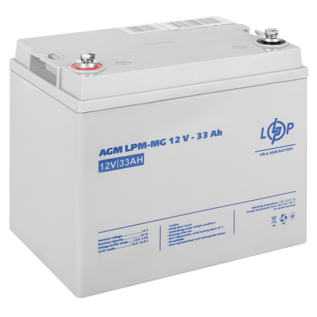 Аккумулятор мультигелевый AGM LPM-MG 12V - 33 Ah для TESLA - изображение 3