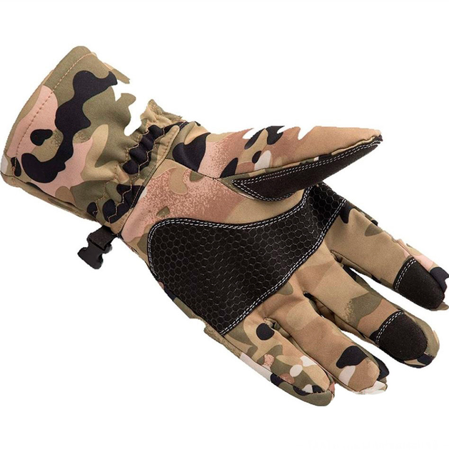 Тактические зимние перчатки SoftShell Multicam Размер L - изображение 2