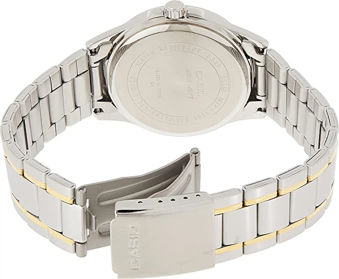 Мужские часы Casio MTP-1381G-9A Золотисто-серебристые - изображение 2