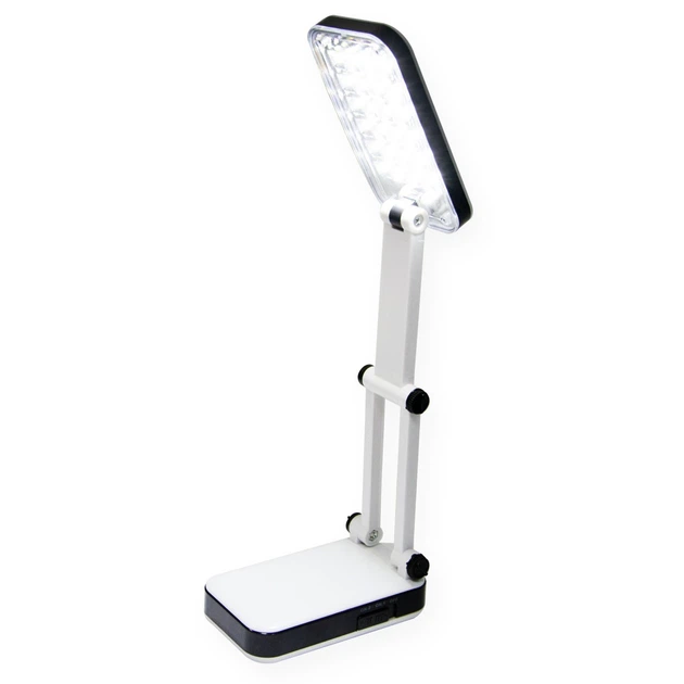 Настольная лампа LED "LH-666" Бело-черная, аккумуляторный светильник настольный трансформер 24LED 2W (1009708-White) - изображение 2