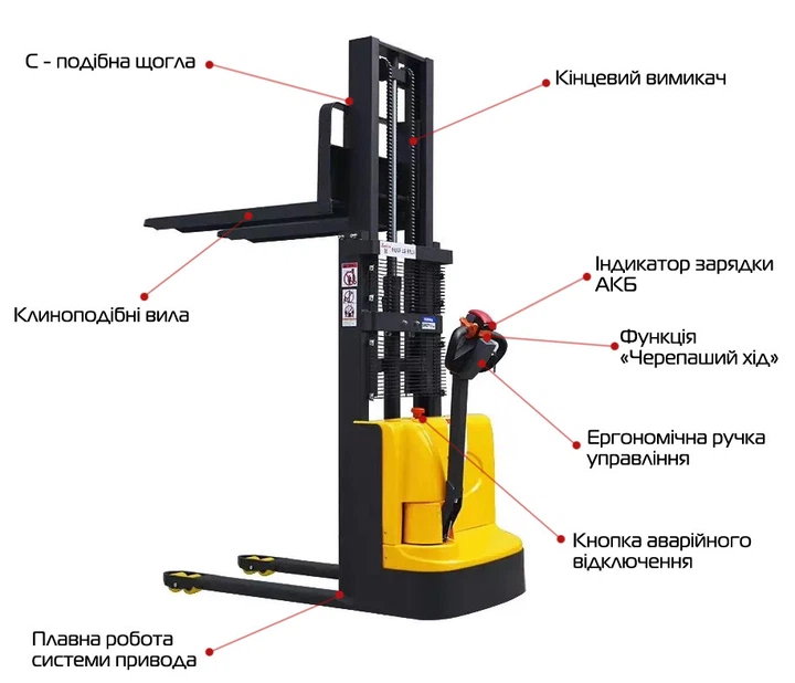 Штабелер электрический самоходный CDW1030 - изображение 4